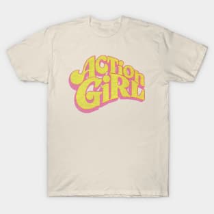 Action Girl faded style T-Shirt